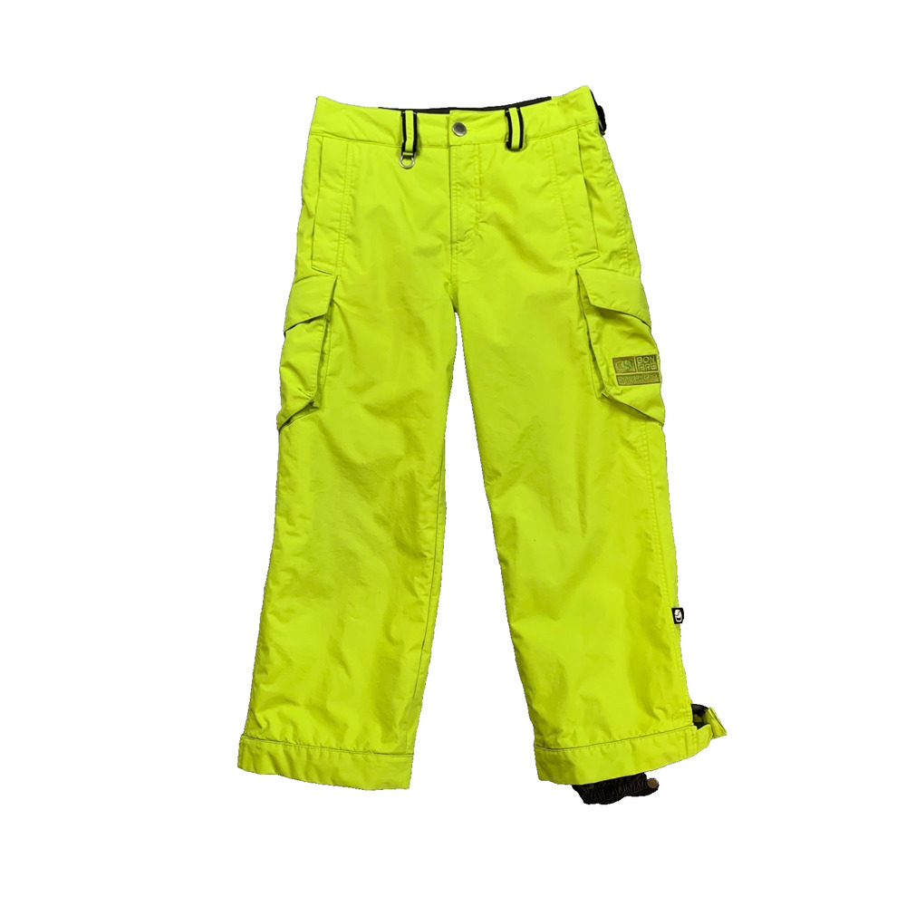 Bonfire Pants Youth Kids L Large Acid Lime Burly Snowboarding Snow Inner Lined